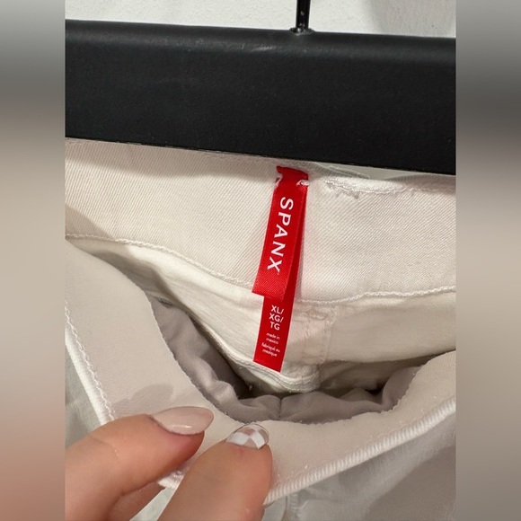 Spanx Women's Jeans Seamed Front Wide Leg inn Ecru Wash Pull-on XL - Picture 10 of 10